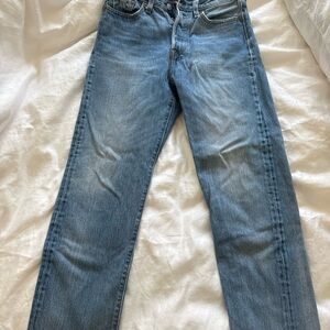 Wedgie Straight Blue Denim Jeans